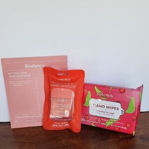 Hand Sanitizer and Wipes Set - Gray and Red